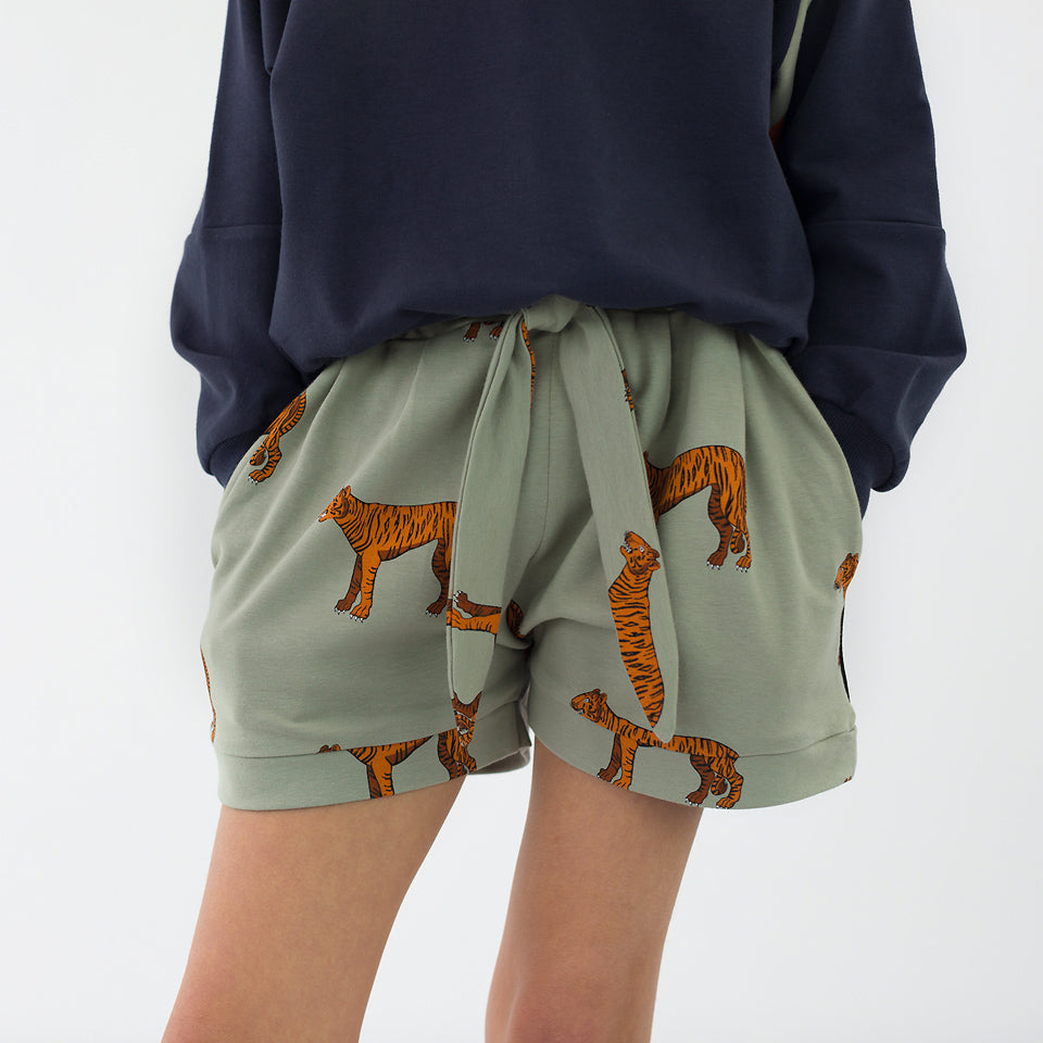 Tigers French Terry, Seagrass Green