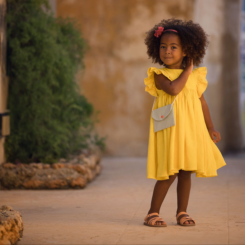 Linen Viscose, Balloon Yellow