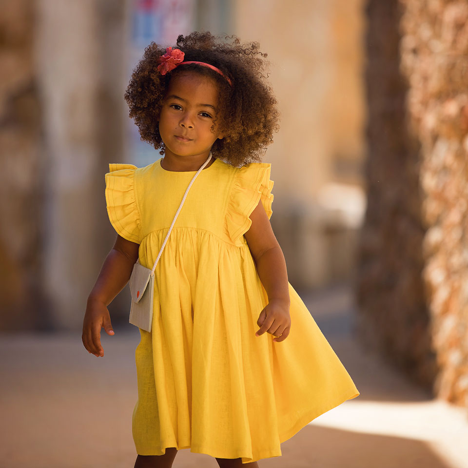 Linen Viscose, Balloon Yellow