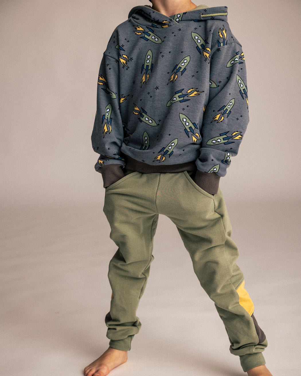 Rockets Organic French Terry, Dark Gray