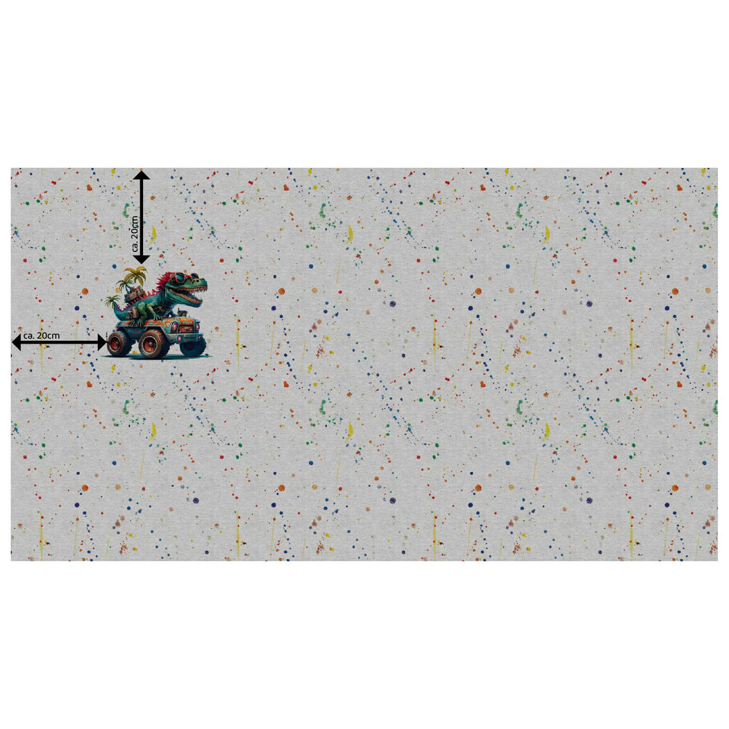 Adventurous Dinosaur Splash Organic French Terry RAPPORT