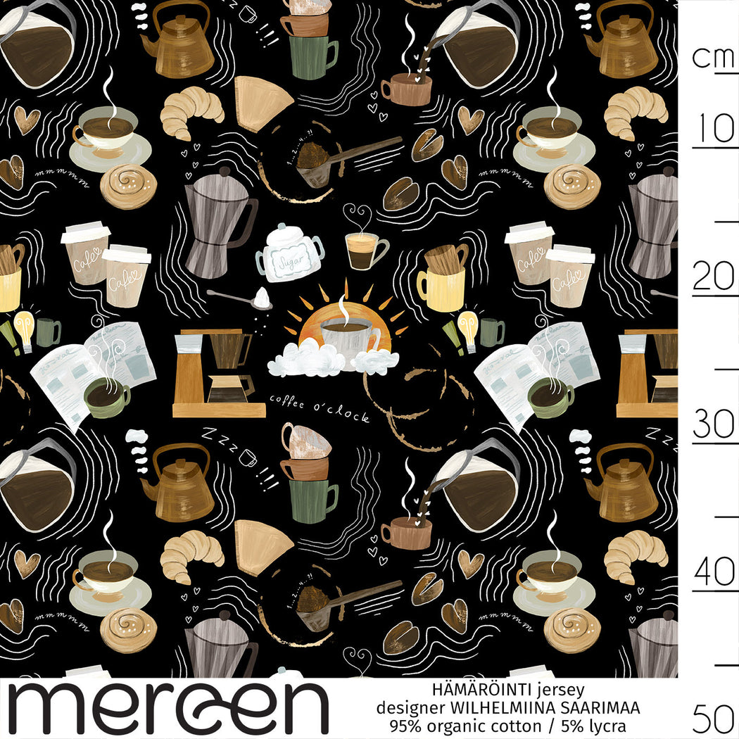 Coffee After Dusk Organic Jersey, Black