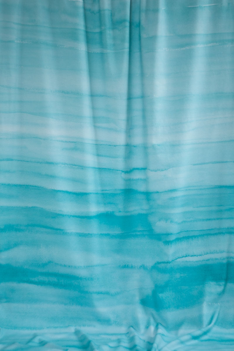 Color Stripes Big Organic Jersey, Mono Aqua