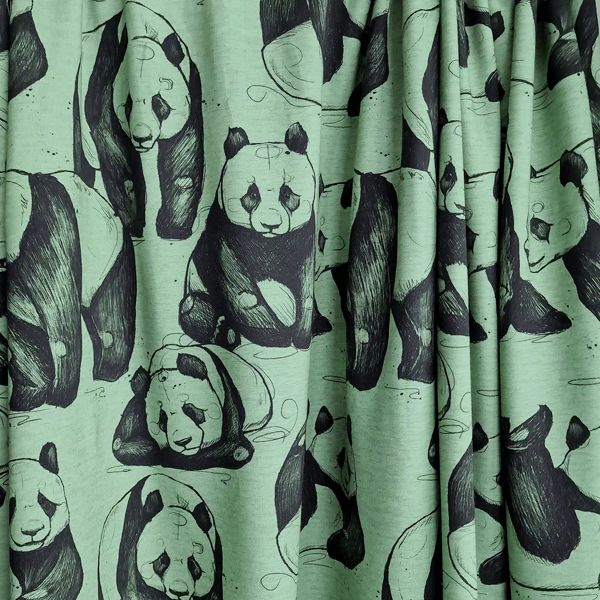 Pandas Organic French Terry, Sage