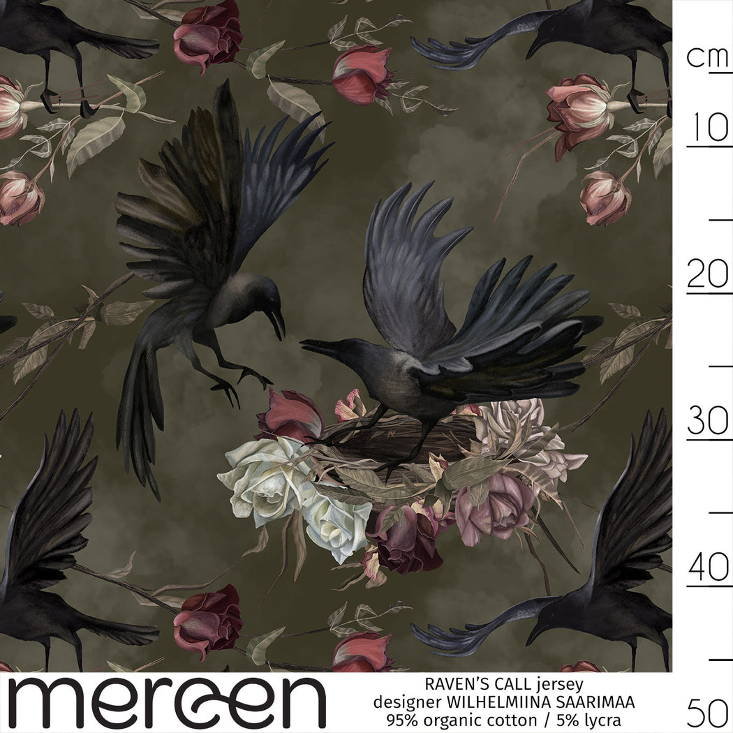 Raven's Call Organic Jersey, Dark Khaki