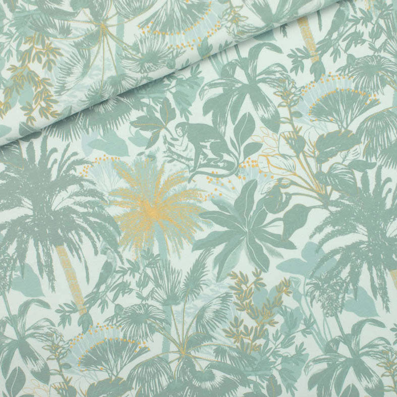 Tree Life French Terry, Country Air Blue