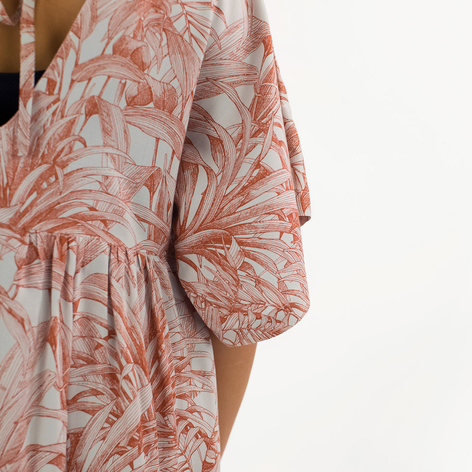 Plants Woven Viscose, Glacier Gray