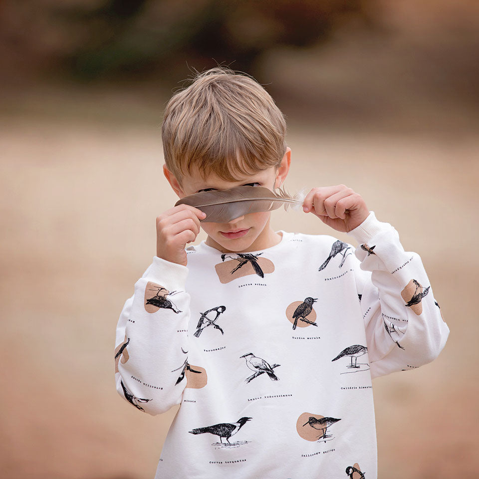 Ornithology French Terry, Slightly Beige