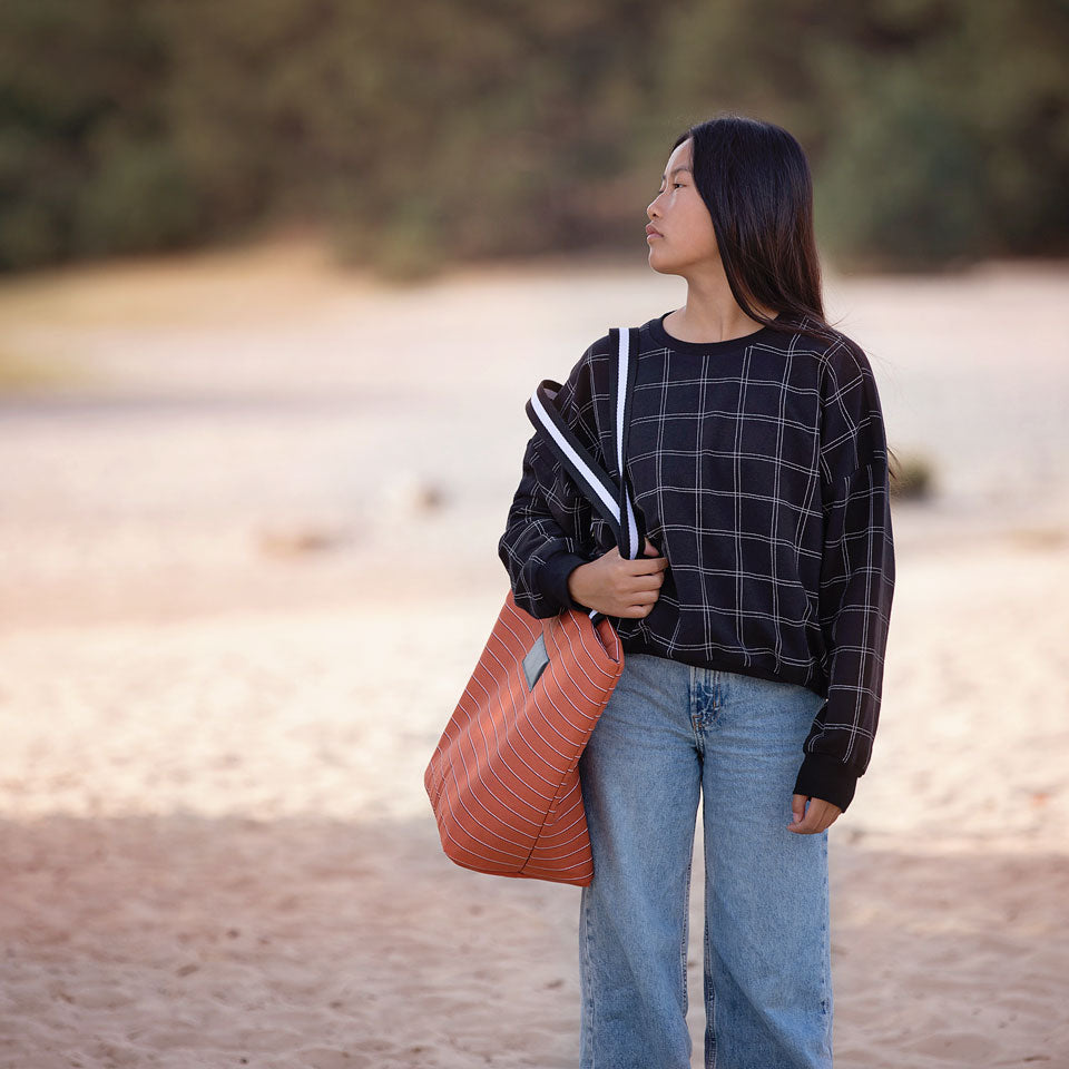 Double Grid French Terry, Black