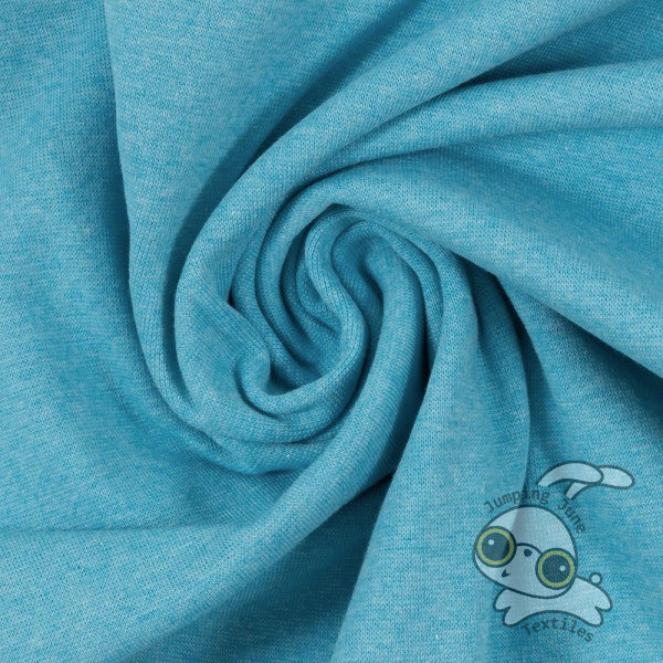 Melange Turquoiose Ribbing, 240 gsm