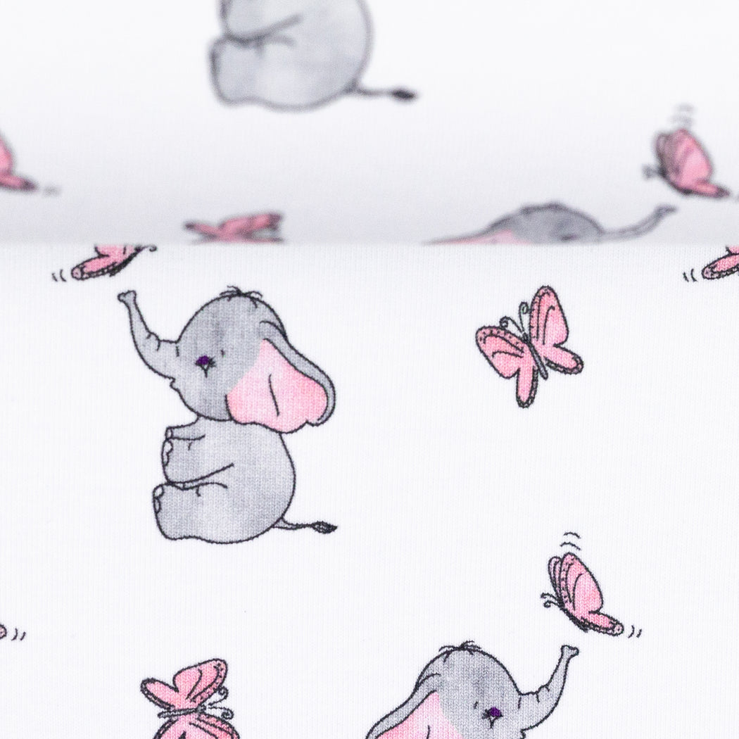 Elephants and Butterflies Jersey, White