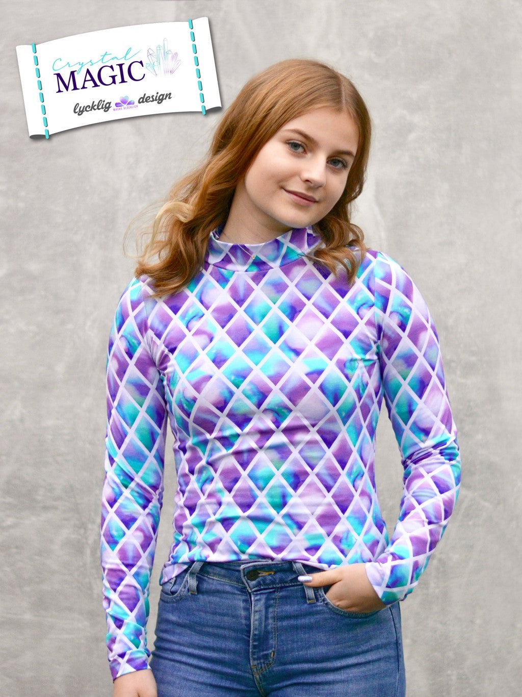Crystal Diamonds Jersey, Blue