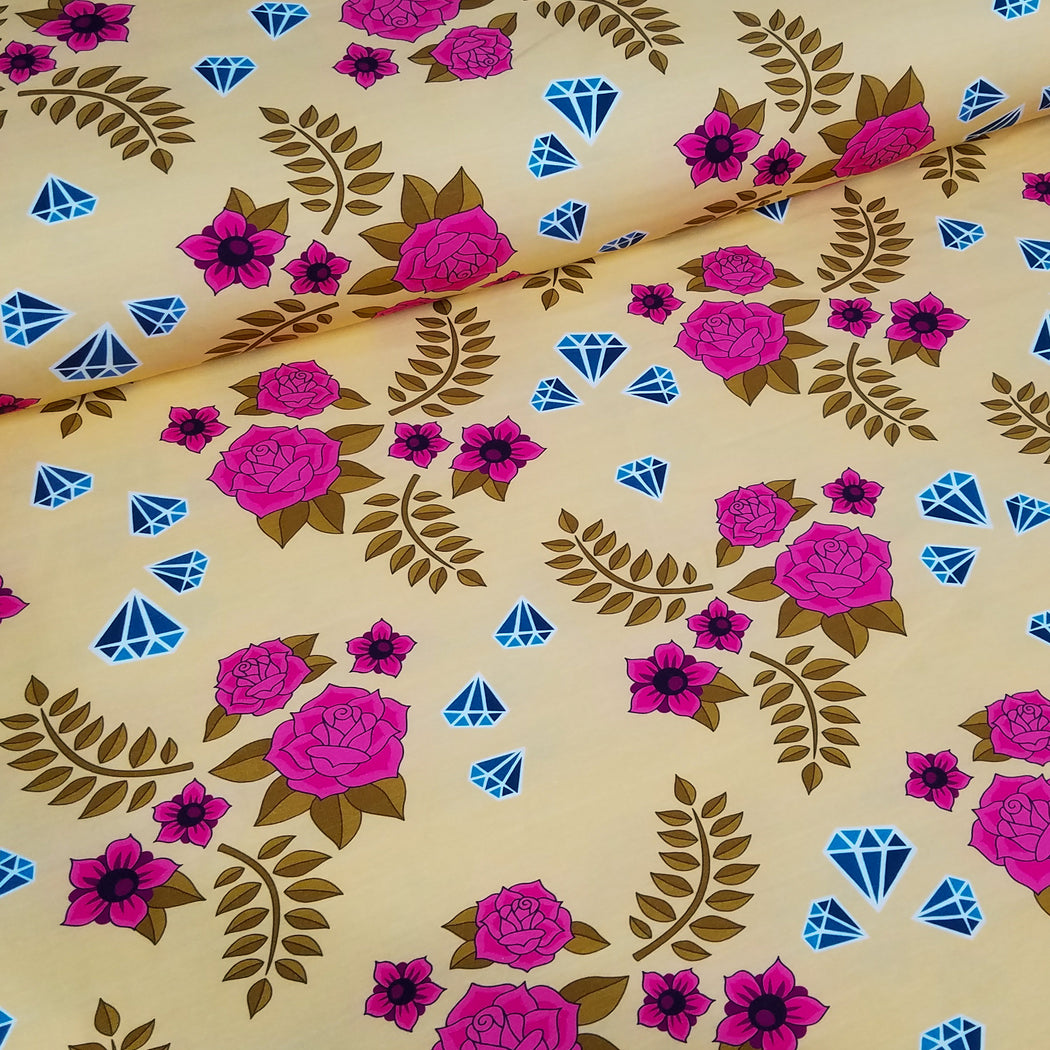GLAM Bouquet Organic Jersey, Vanilla by Albstoffe