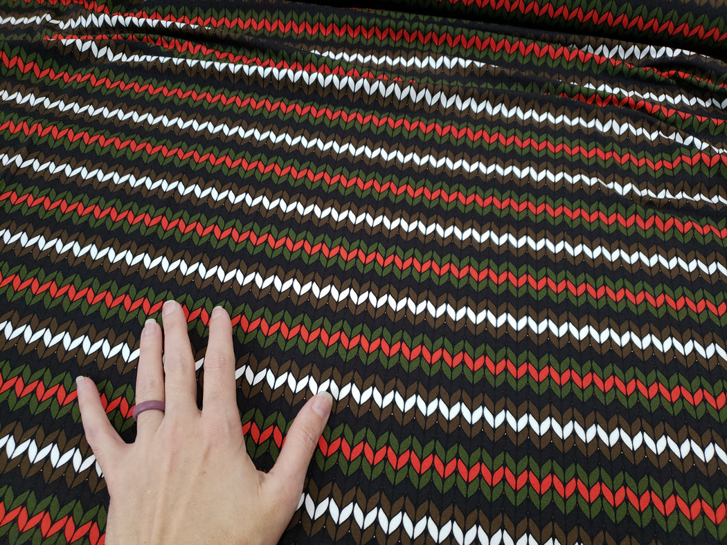 Granny Knitting Organic Jersey, Christmas by Znok Design
