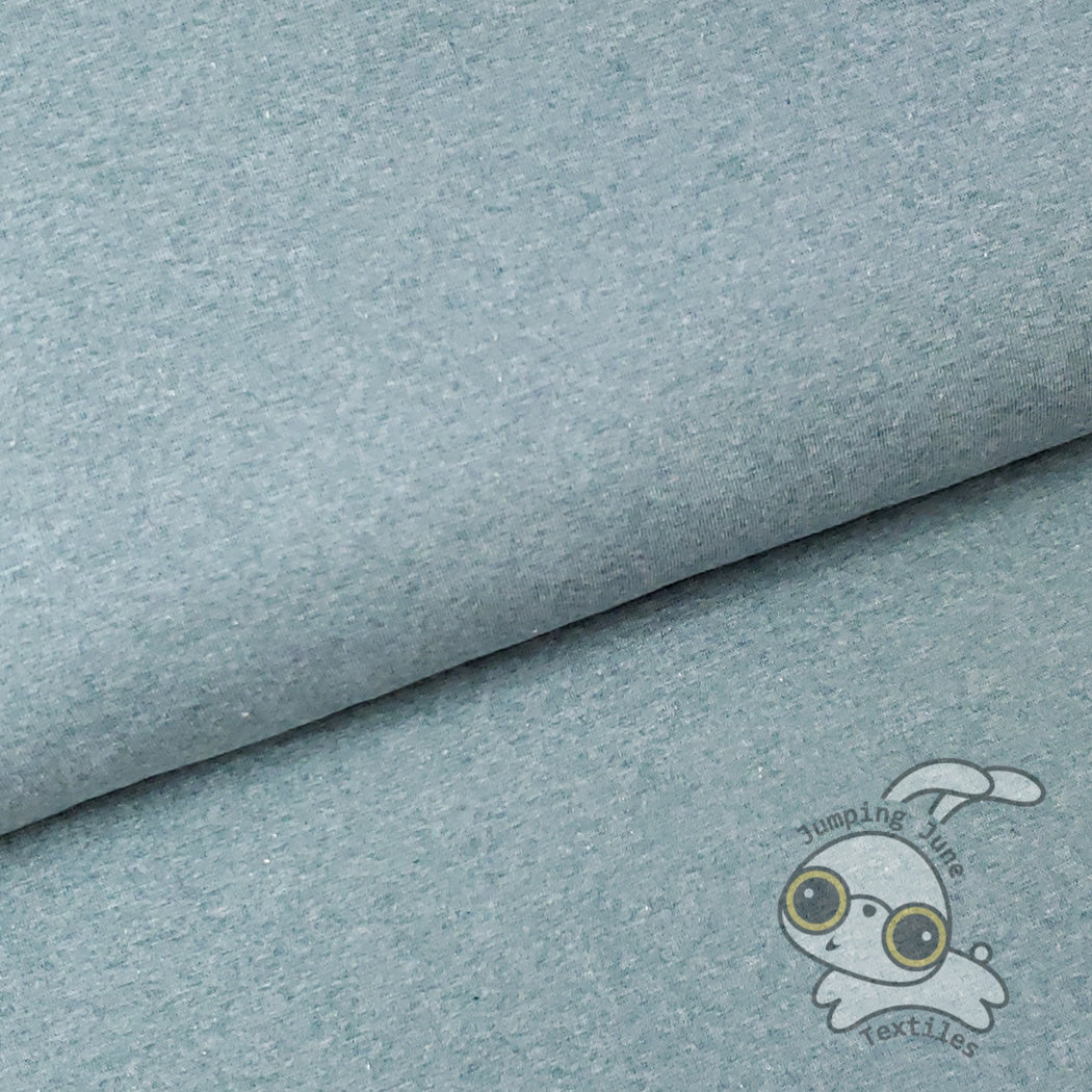 Melange Pigeon Blue Ribbing, 240 gsm