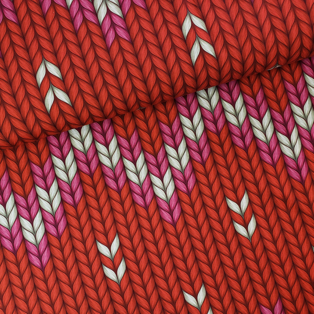 Plain Stitches Granny Made Organic Jersey, Col 1 Red-Pink