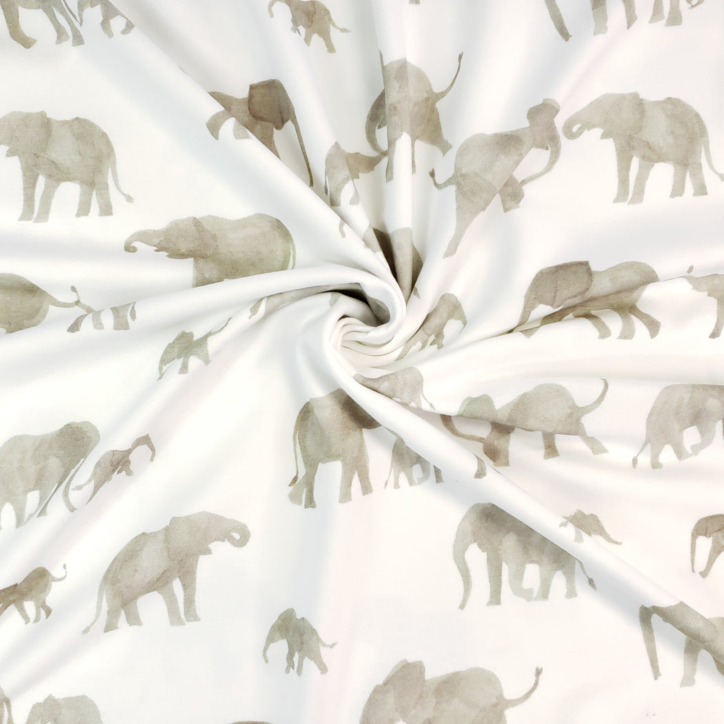 Wild Elephants Stretch French terry