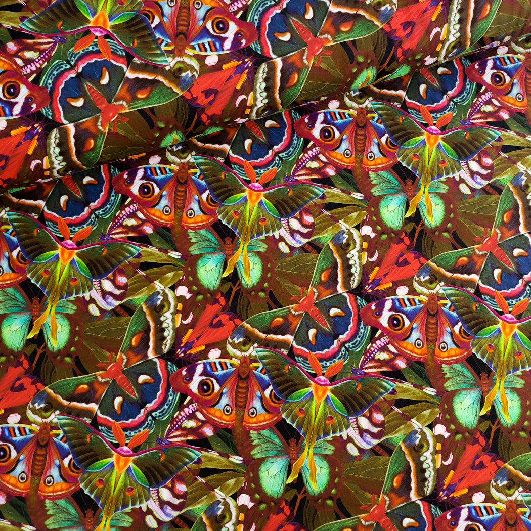 Colorful Moth & Butterfly Jersey, Reds-Browns