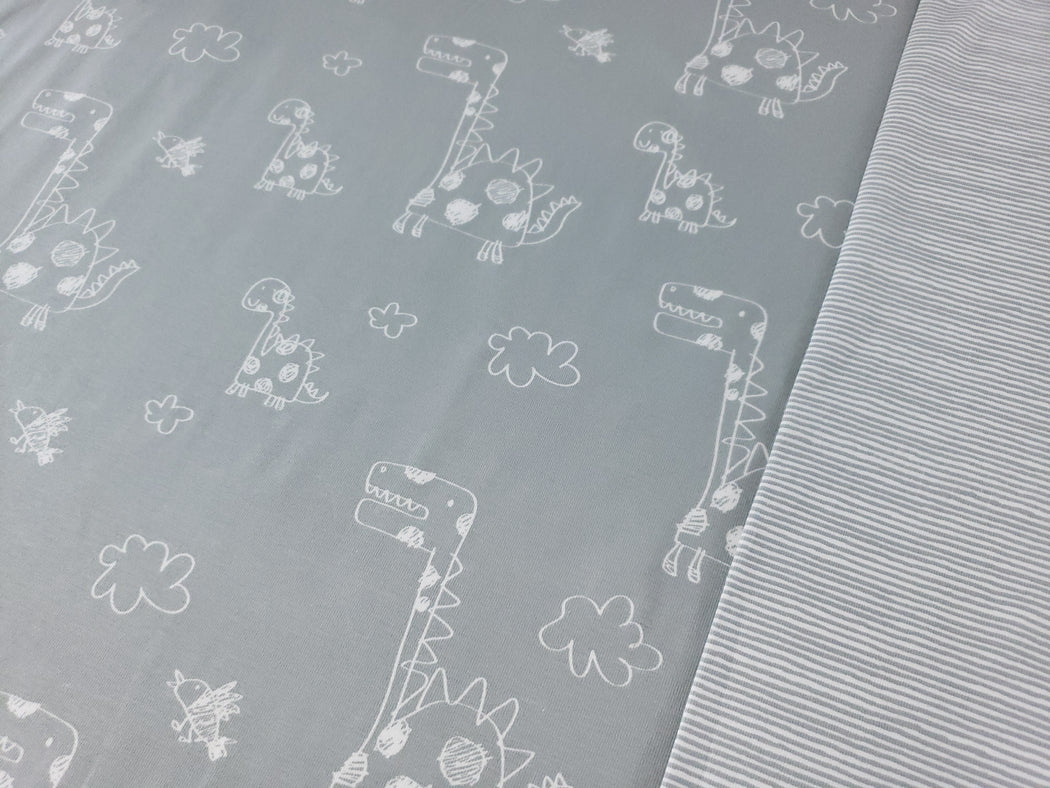 Sketch Dinos Jersey, Gray