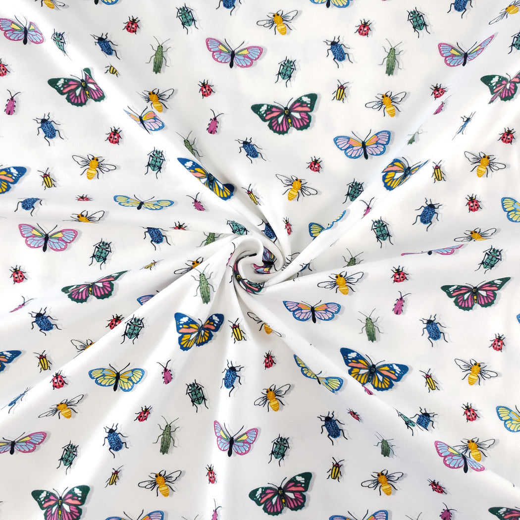 Vintage Botanicals Insects Jersey, White