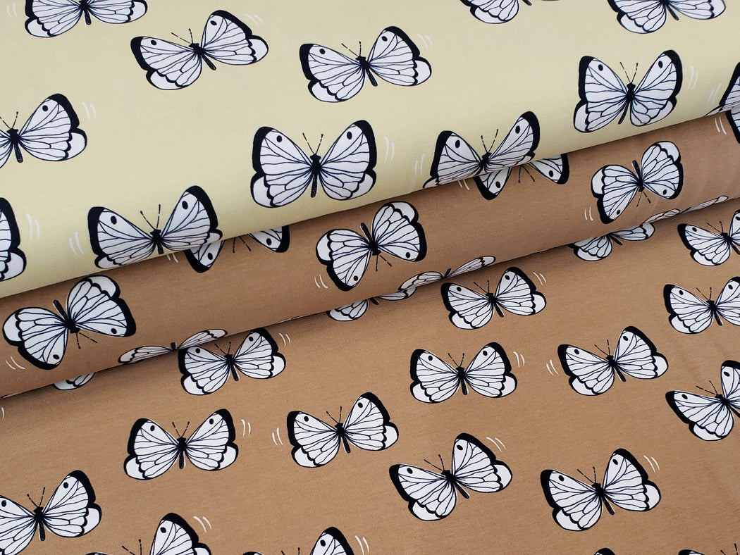 Butterfly Organic French Terry, Toffee