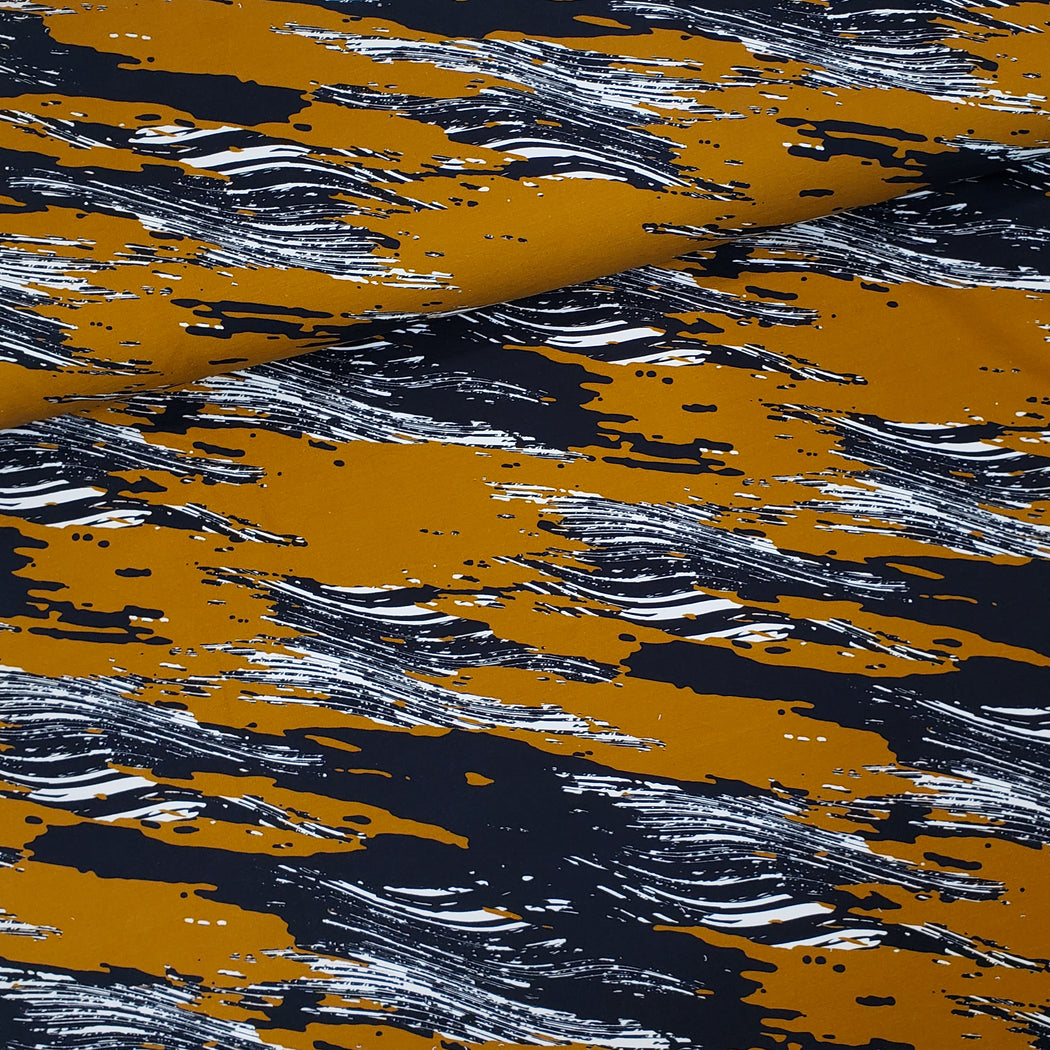 Sandro Abstract French Terry, Ochre