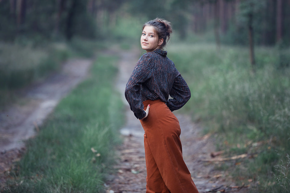 Corduroy Fine Rib, Umber Brown