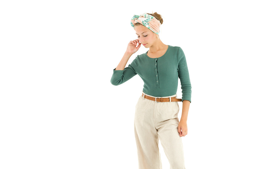 Rib Knit, Sagebrush Green