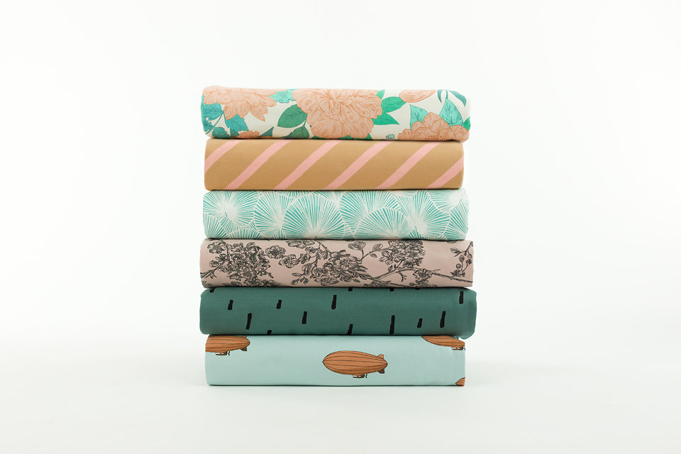 Diagonals Stretch French Terry, Fenugreek Brown