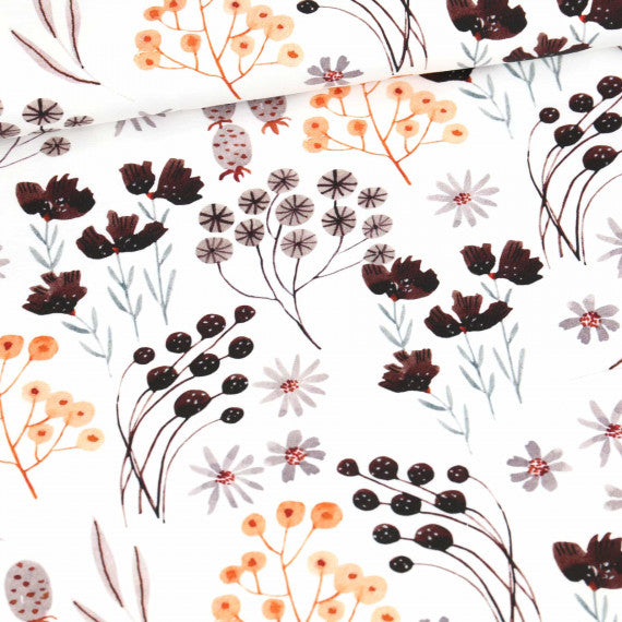 Abby&Me Autumn Plants Organic French Terry