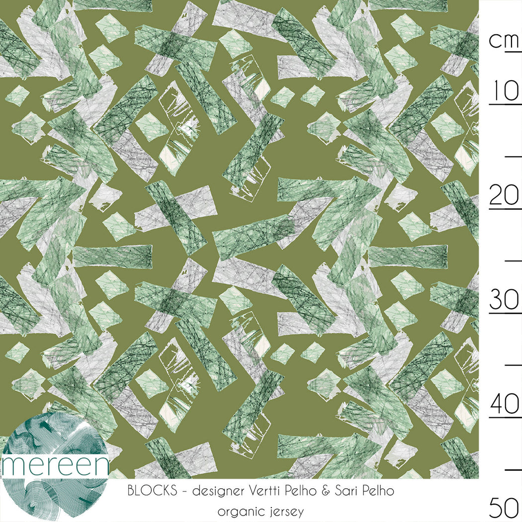 Blocks Organic Jersey, Olive