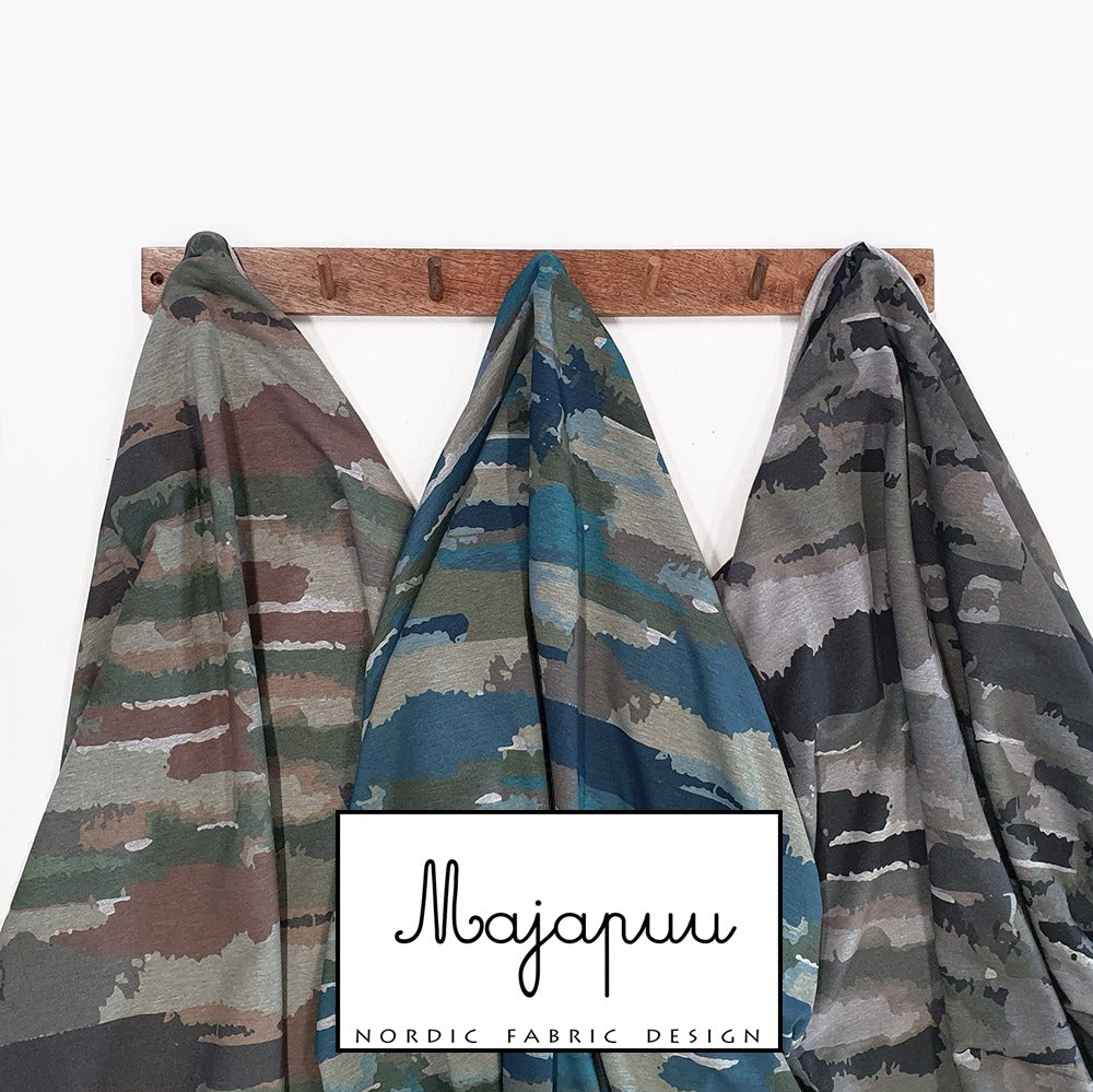 Camo Stripes Jersey, Petrol-Khaki