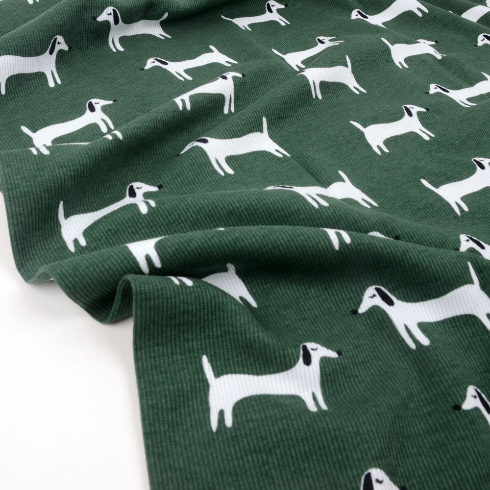 Coco Organic Ribbed Knit, Forest Green