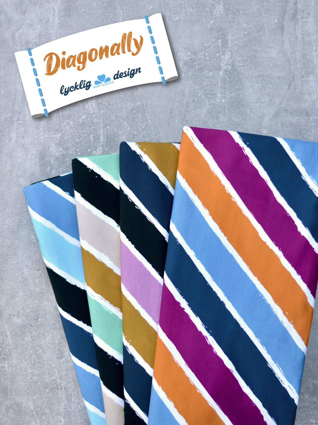 Lycklig Diagonally Stretch French Terry, Ochre-Rose