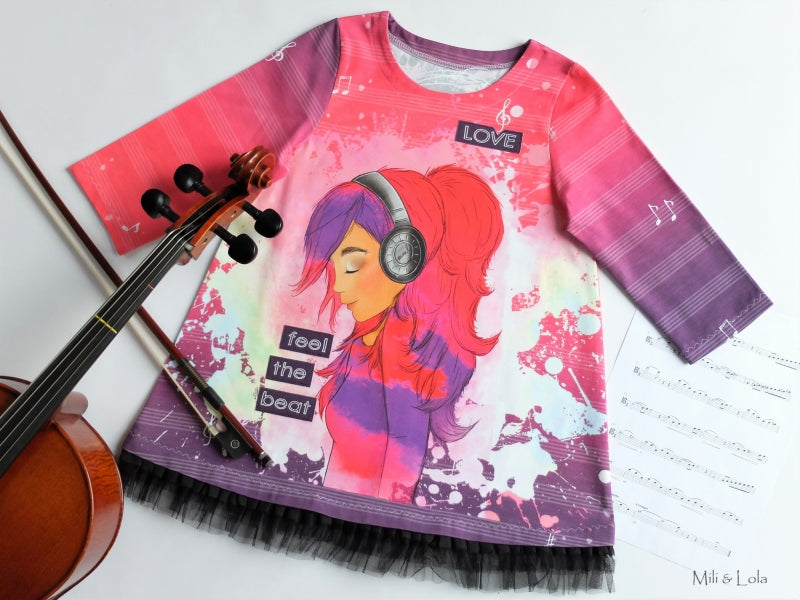 Emma's Favorite Song Organic French Terry RAPPORT, Violet Pink