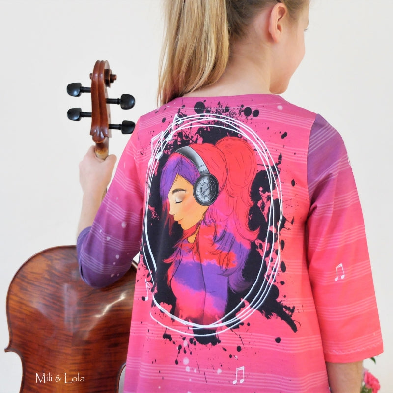 Emma's Favorite Song Organic French Terry RAPPORT, Violet Pink