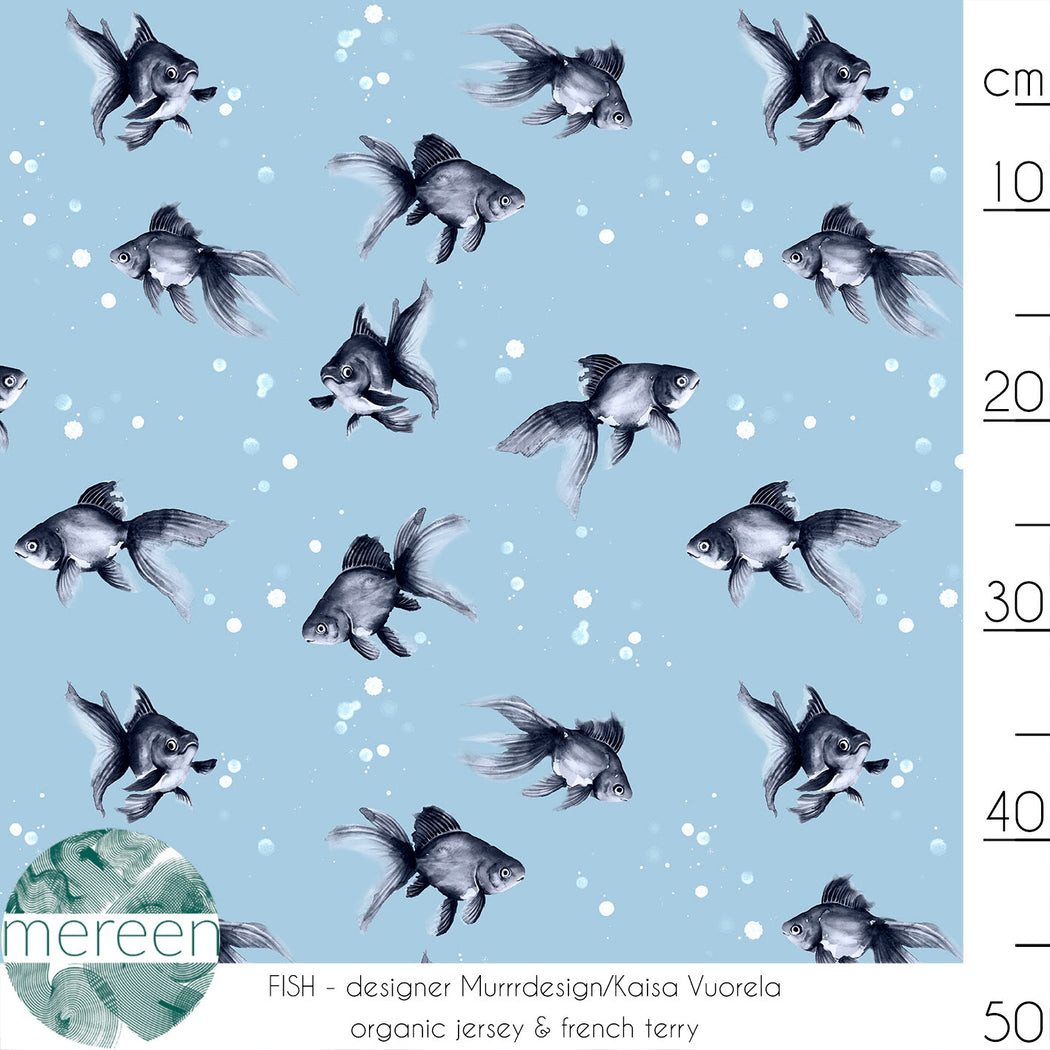 Fish Organic Jersey, Blue
