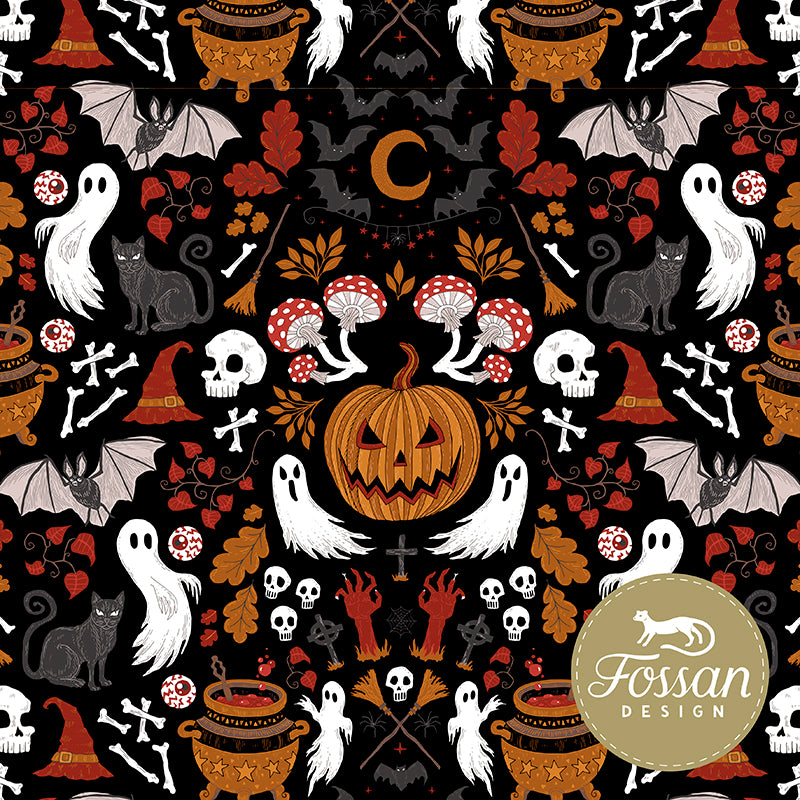Halloween Night Organic French Terry