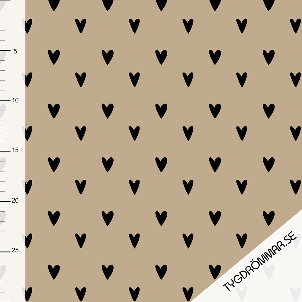 Hearts Organic Jersey, Light Taupe