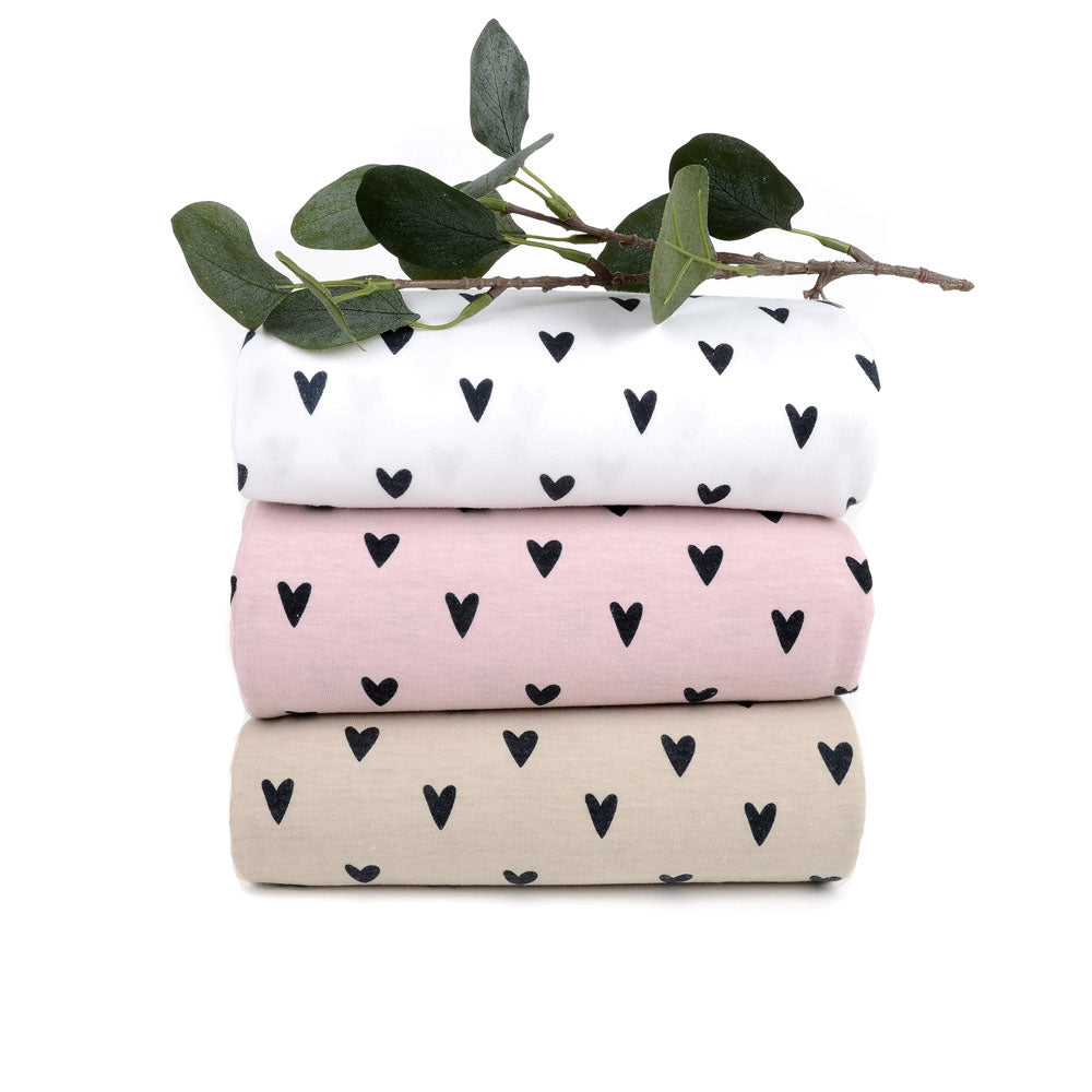 Hearts Organic Jersey, Light Taupe