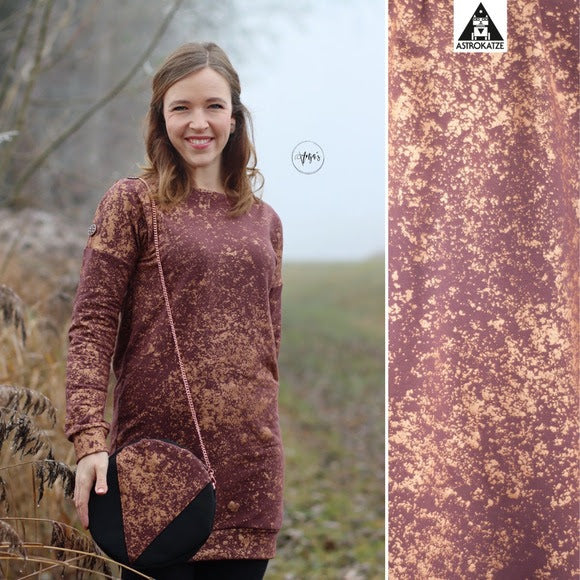 LavaLook Organic Stretch French Terry, Bordeaux- Copper