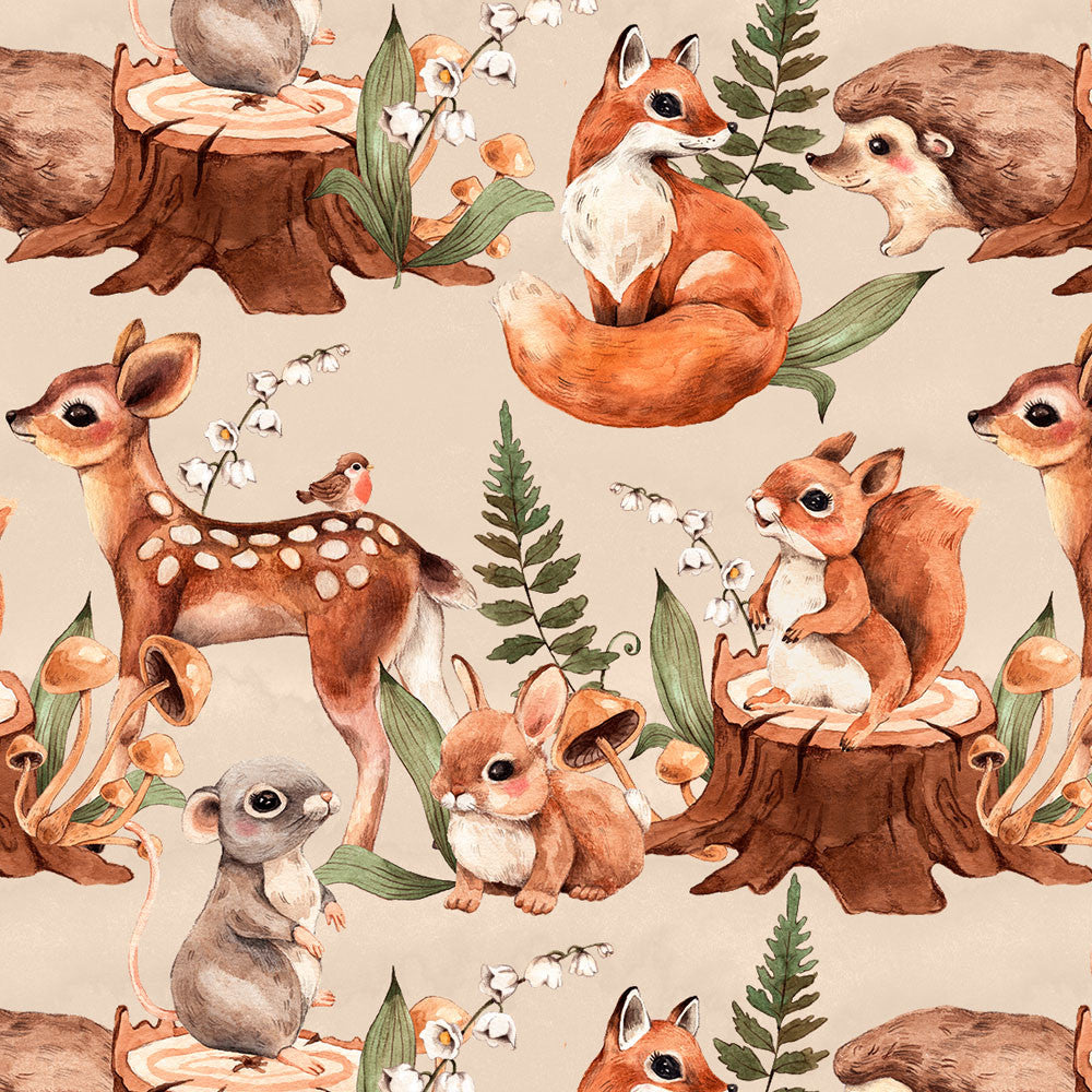 Lily of the Valley Organic Jersey, Beige