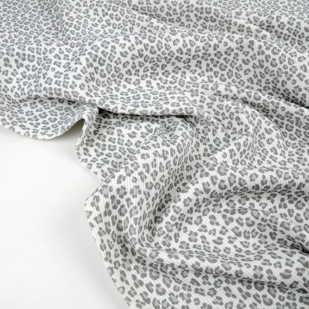 Mini Leo Organic Ribbed Knit, Gray