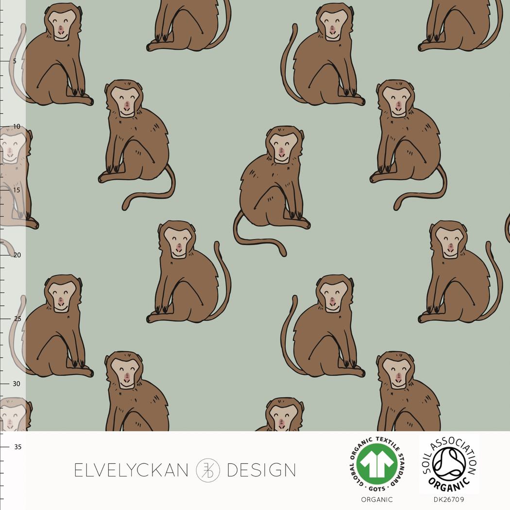 Monkey Organic Jersey, Sea Green