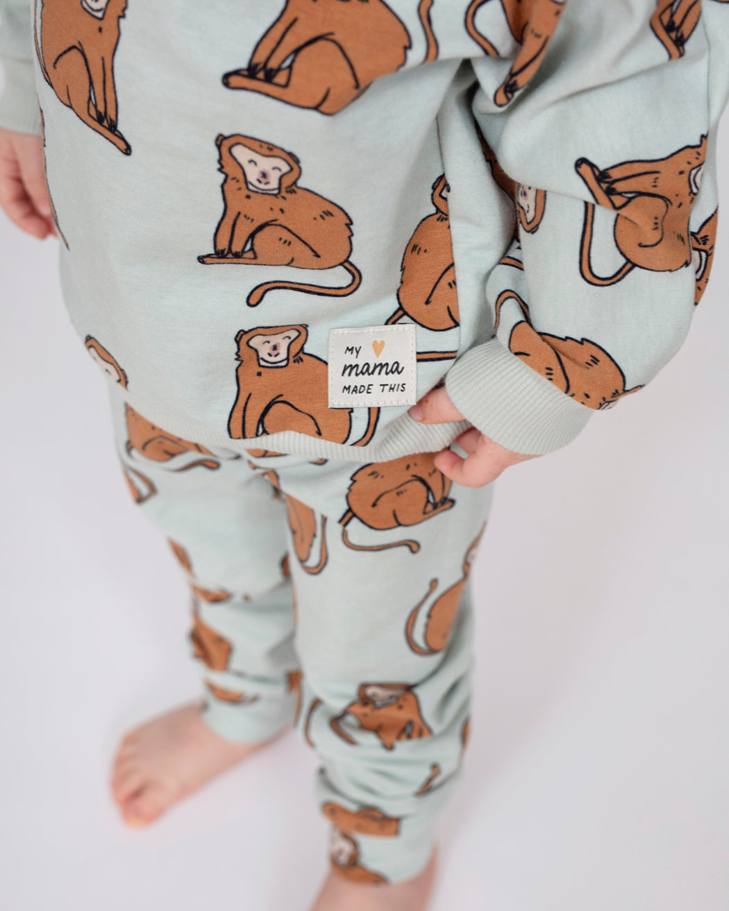 Monkey Organic Jersey, Sea Green