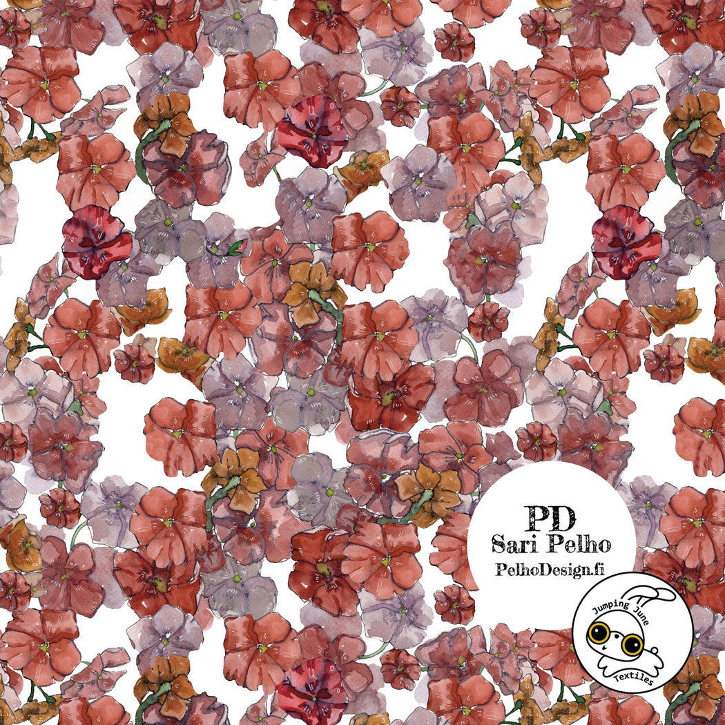 Phlox Bamboo Stretch French Terry, Blush-Mauve