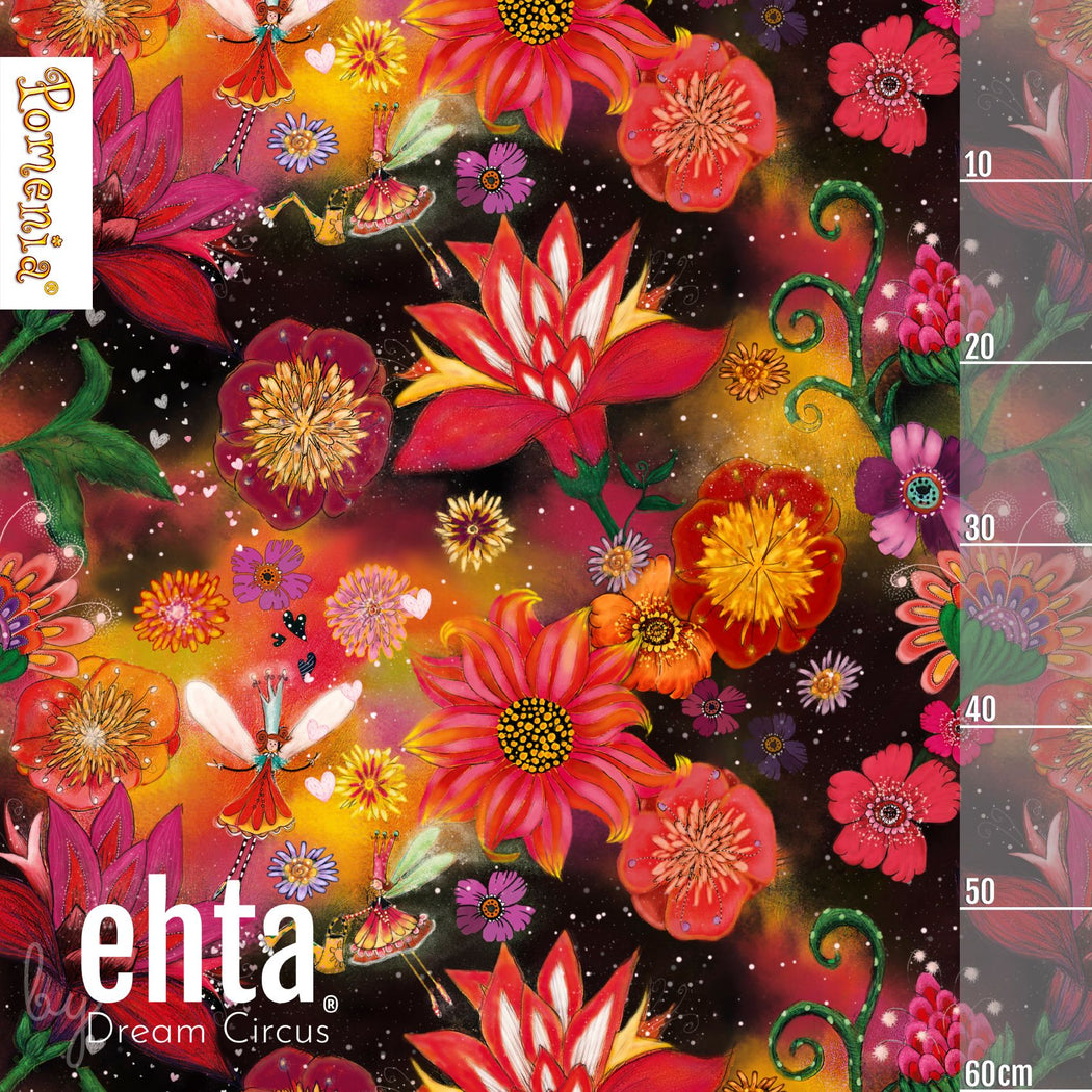 Pomenia Flowers and Fairies Organic Jersey, Red