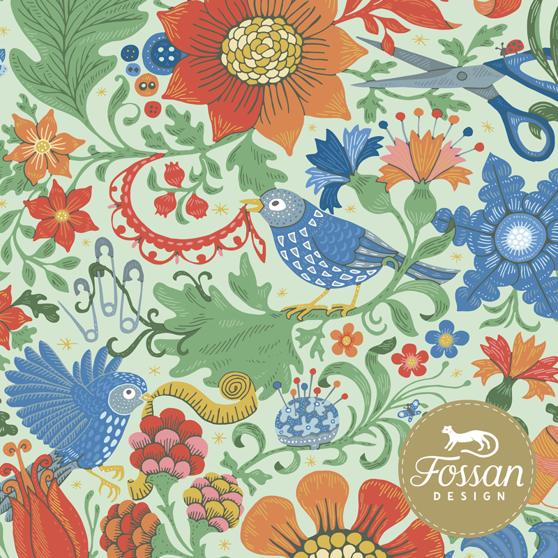 Sewing Story Organic Jersey, Happy Green