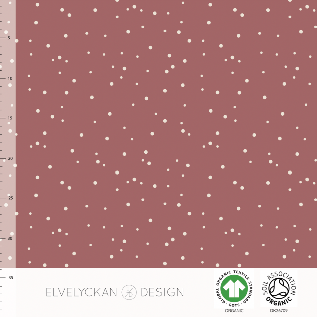 Spots Organic Ribbed Knit, Raspberry