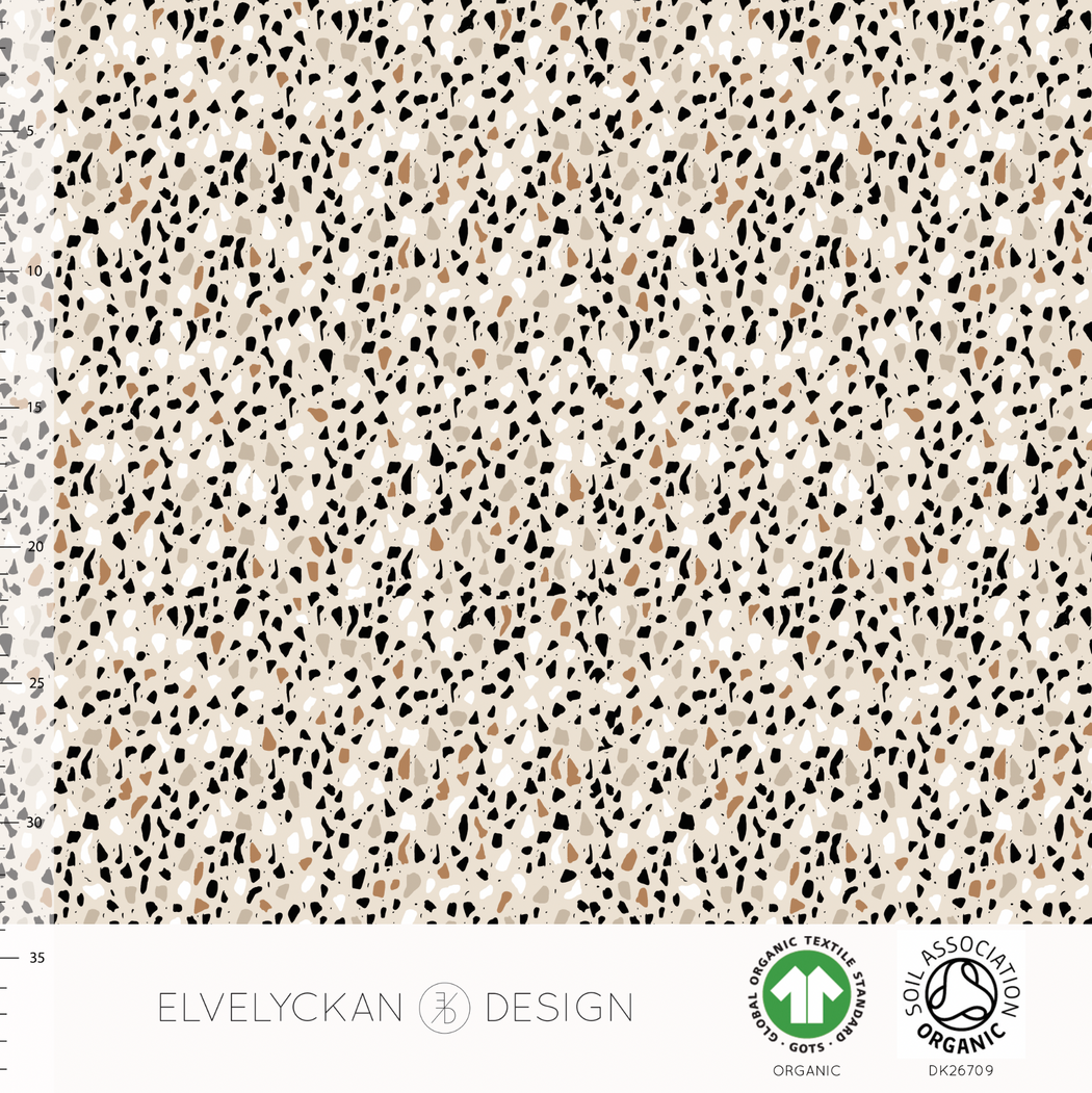 Terrazzo Organic Ribbed Knit, Cream